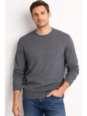 Tommy Hilfiger Men's Gray Knit Pullover Sweater Casual Winter Spring Business L